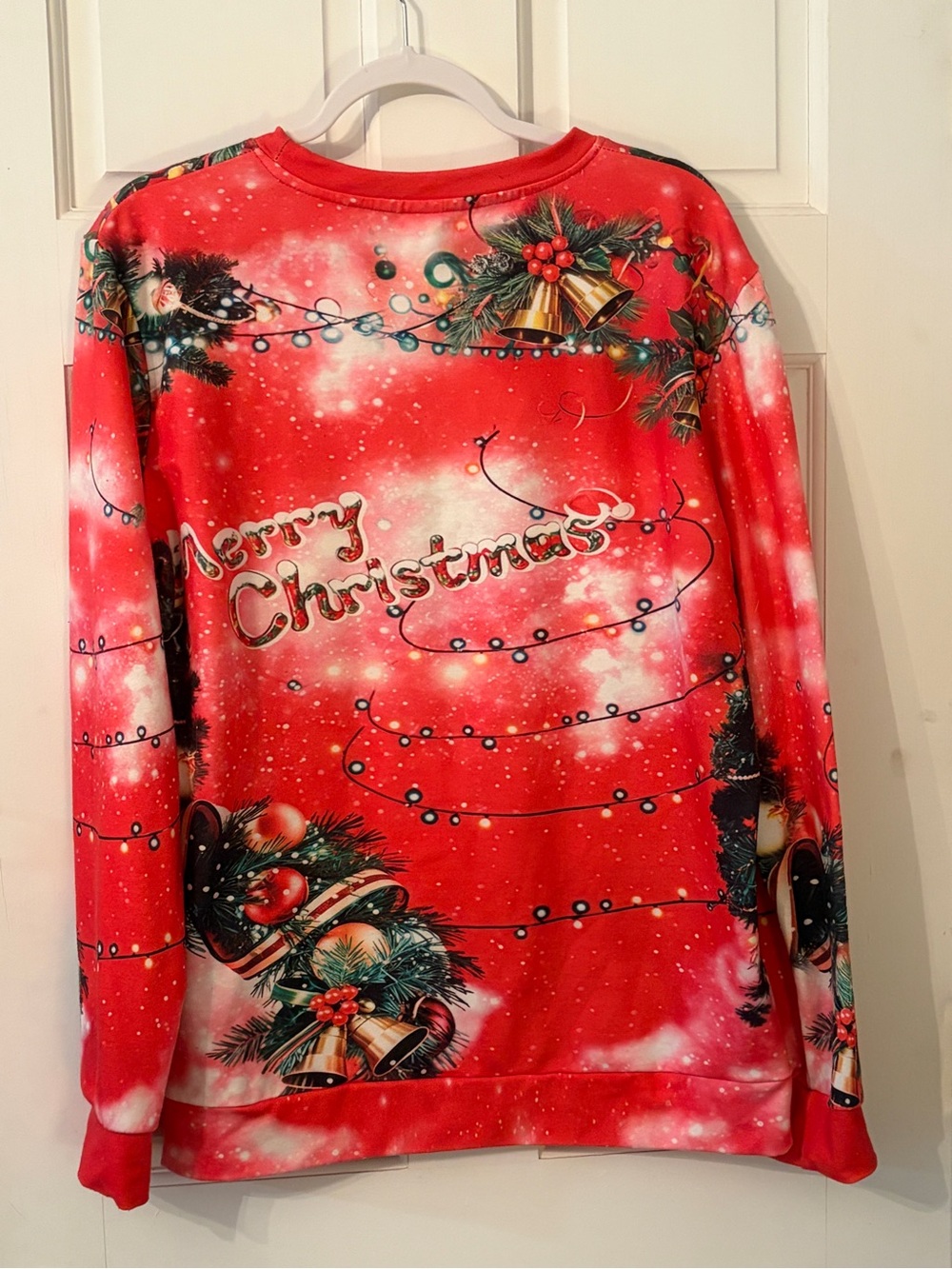 Funny Christmas Red Sweater/ Sweatshirt. Dog Sunglasses Cat Glasses. Unisex L - Picture 5 of 7